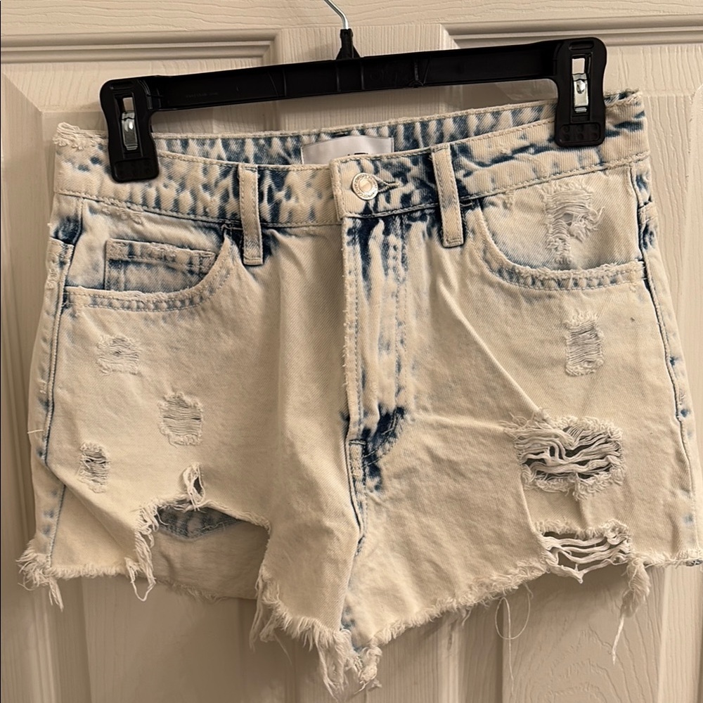 Distressed Denim Shorts